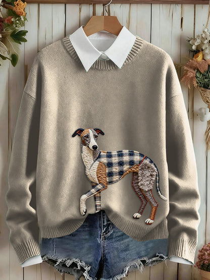 Pull Dog Art Femme