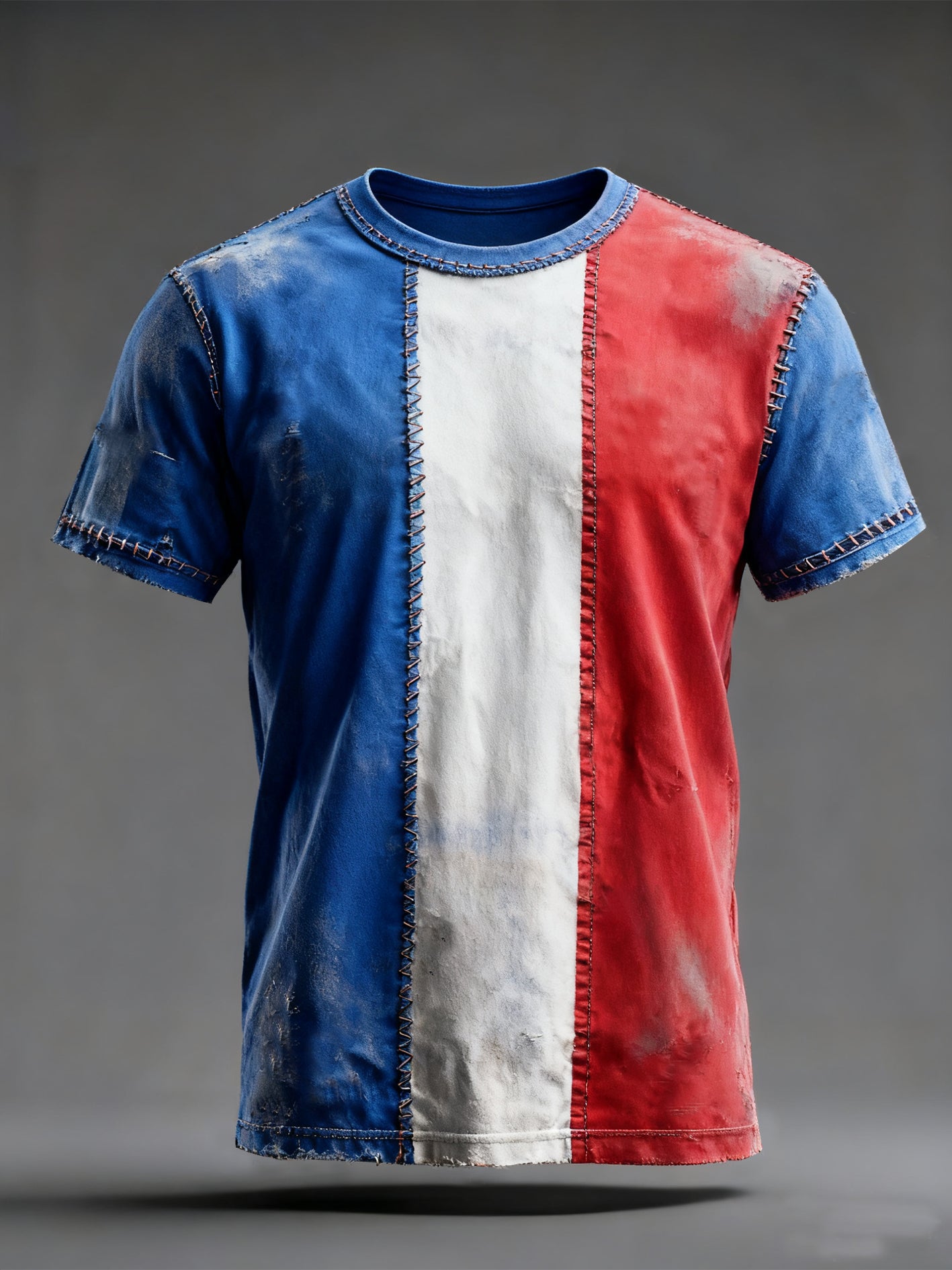 T-shirt imprimé drapeau français pour homme