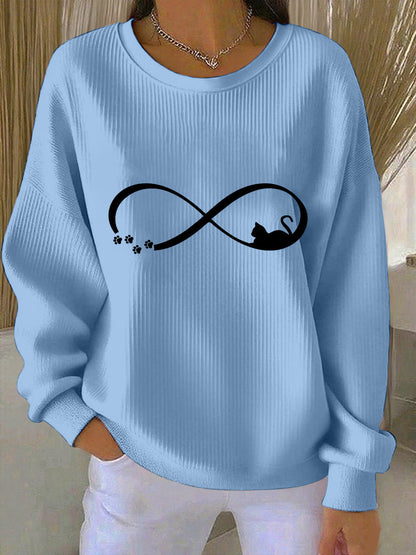 Sweat-shirt Femme Cat Art Print