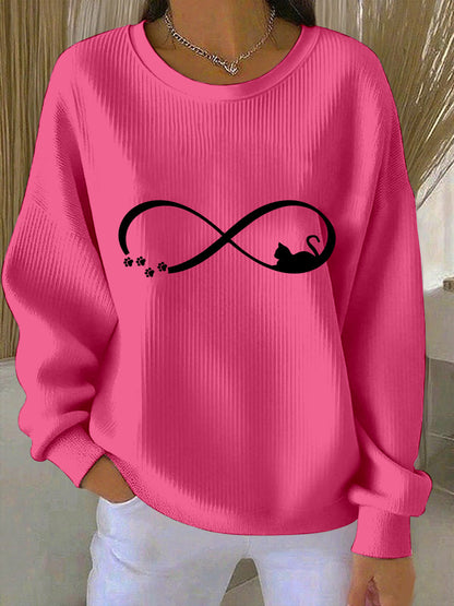 Sweat-shirt Femme Cat Art Print