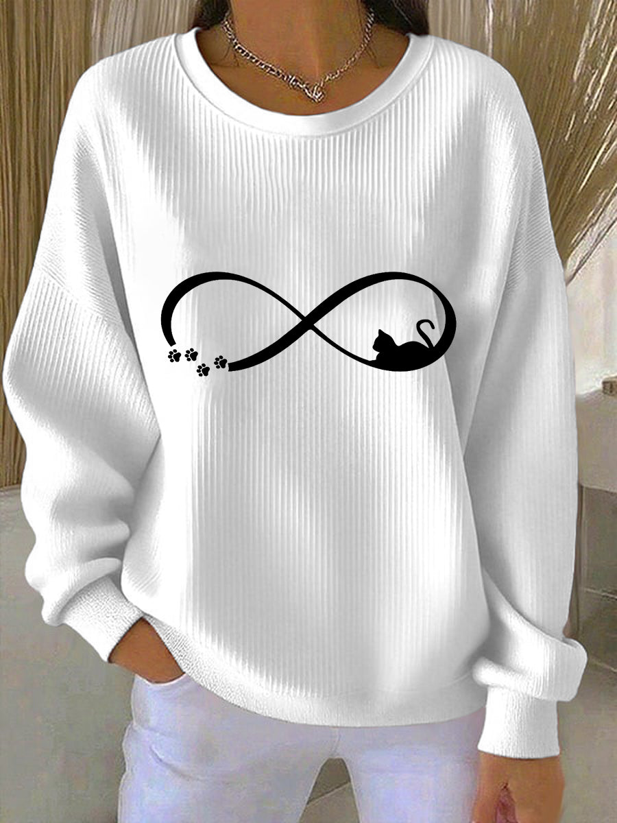 Sweat-shirt Femme Cat Art Print