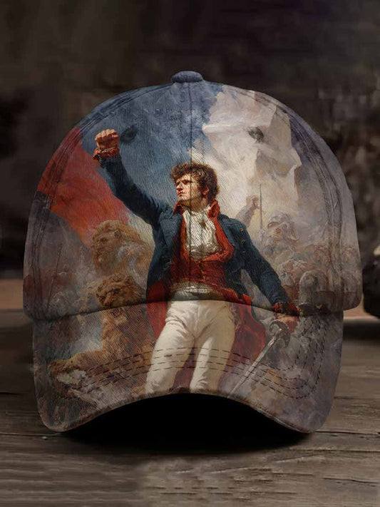 Casquette De Baseball Vintage Avec Motif Français