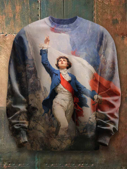 Vintage Motif Imprimé Casual Manches Longues Hoodie