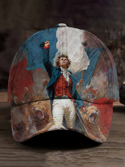 Casquette De Baseball Vintage Avec Motif Français