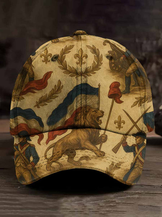 Casquette De Baseball Vintage Avec Motif Français