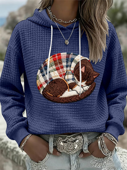 Sweat à Capuche Femme Cat Art Print