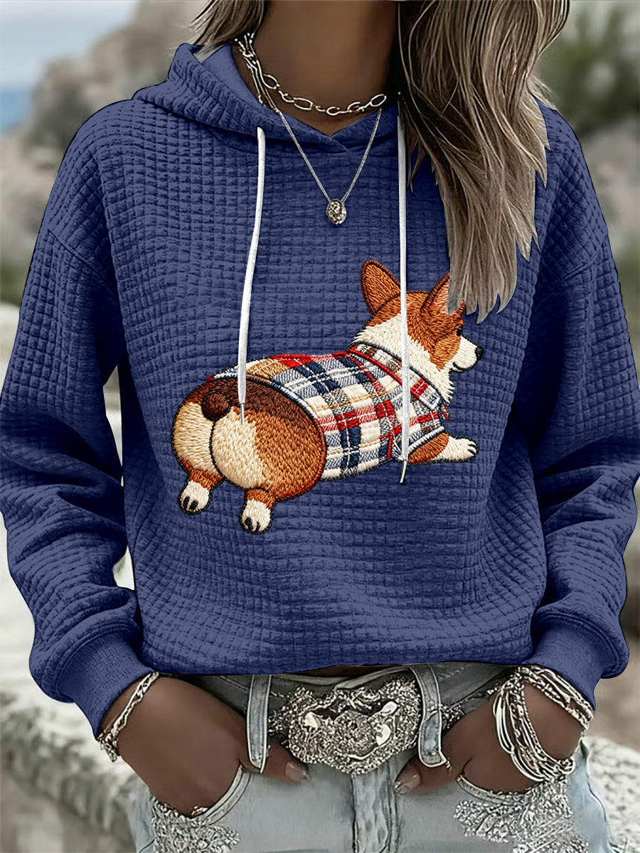 Sweat à Capuche Femme Chien Imprimé Art