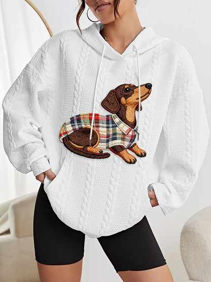 Sweat à capuche pour femme Dog Art Print