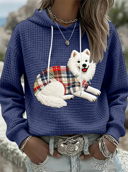 Sweat à Capuche Femme Chien Imprimé Art