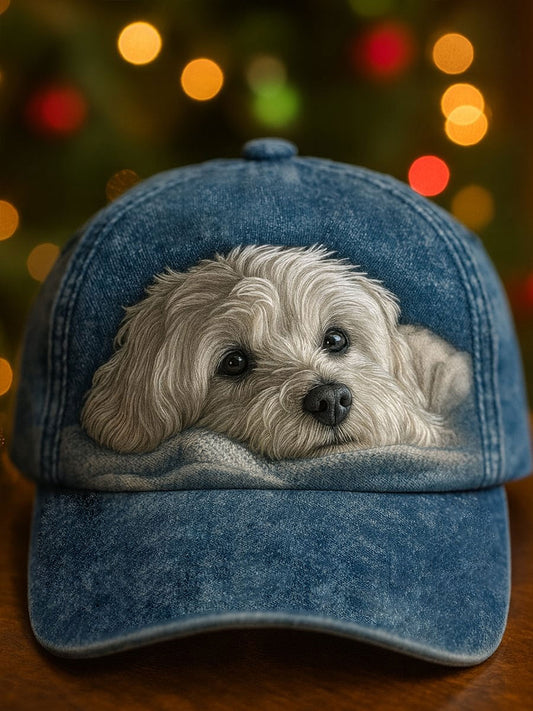 Chapeau unisexe à imprimé chien