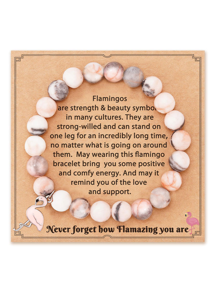 Bracelet Femme Flamant Rose Cancer Du Sein