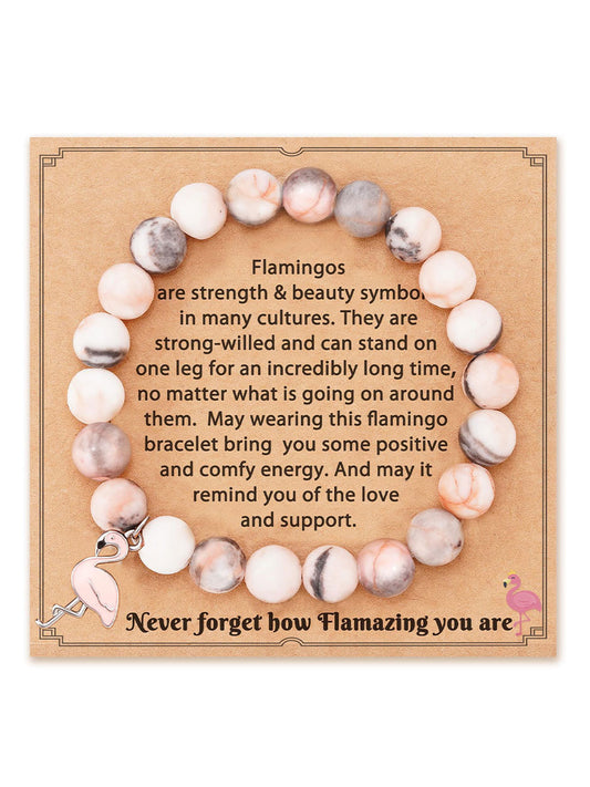 Bracelet Femme Flamant Rose Cancer Du Sein