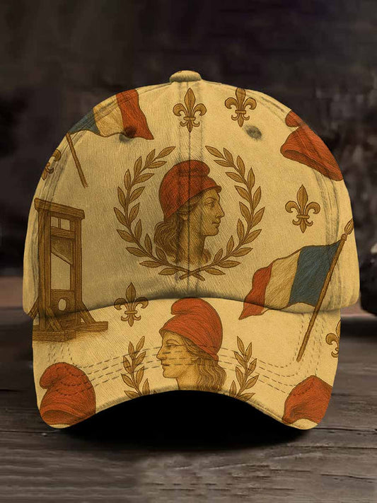 Casquette De Baseball Vintage Avec Motif Français