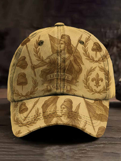 Casquette De Baseball Vintage Avec Motif Français