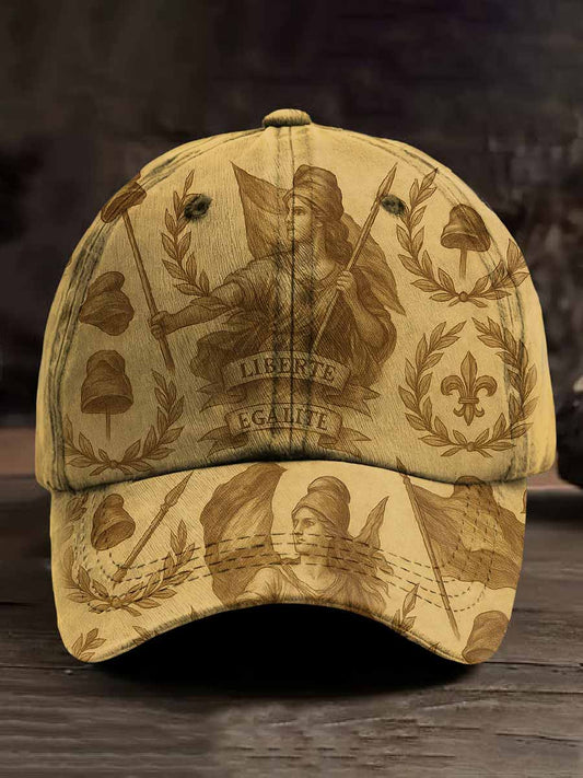 Casquette De Baseball Vintage Avec Motif Français