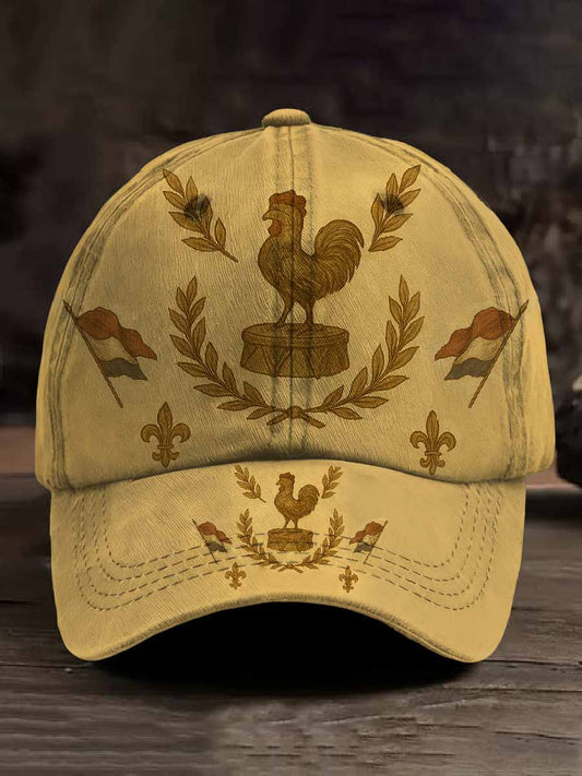 Casquette De Baseball Vintage Avec Motif Français