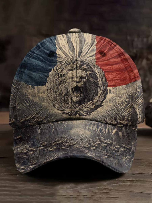 Casquette De Baseball Vintage Avec Motif Français
