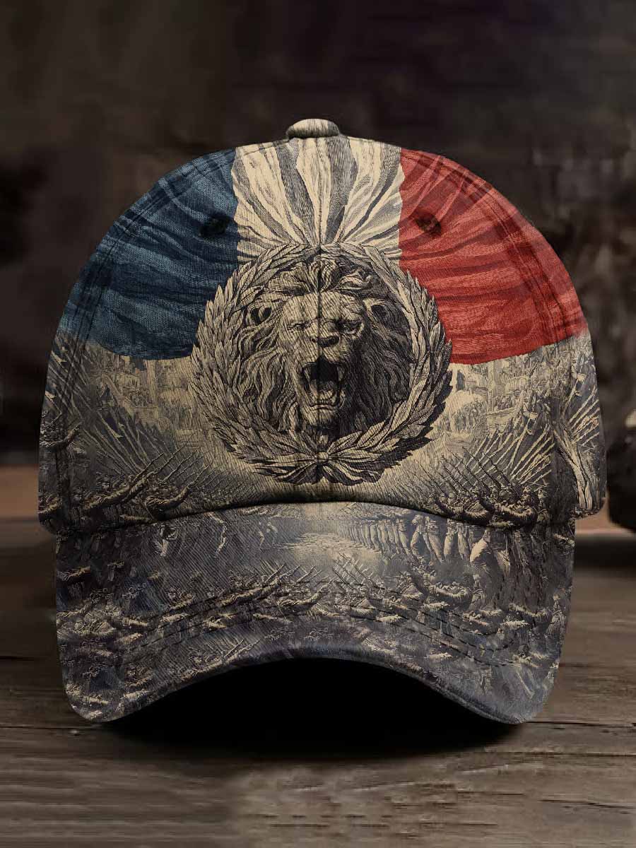 Casquette De Baseball Vintage Avec Motif Français