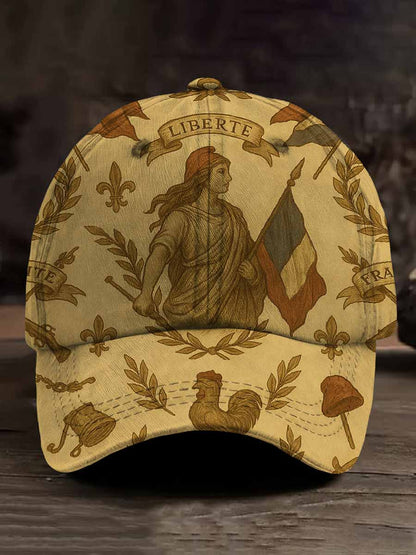 Casquette De Baseball Vintage Avec Motif Français