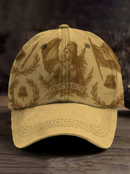Casquette De Baseball Vintage Avec Motif Français
