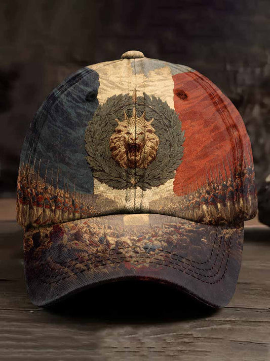 Casquette De Baseball Vintage Avec Motif Français