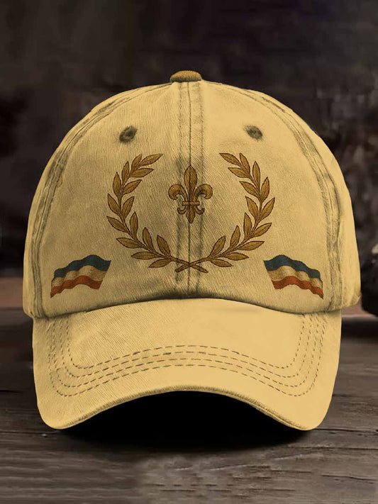 Casquette De Baseball Vintage Avec Motif Français