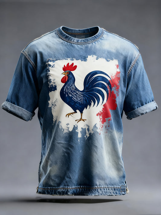 T-shirt décontracté Drapeau français Ricard pour homme