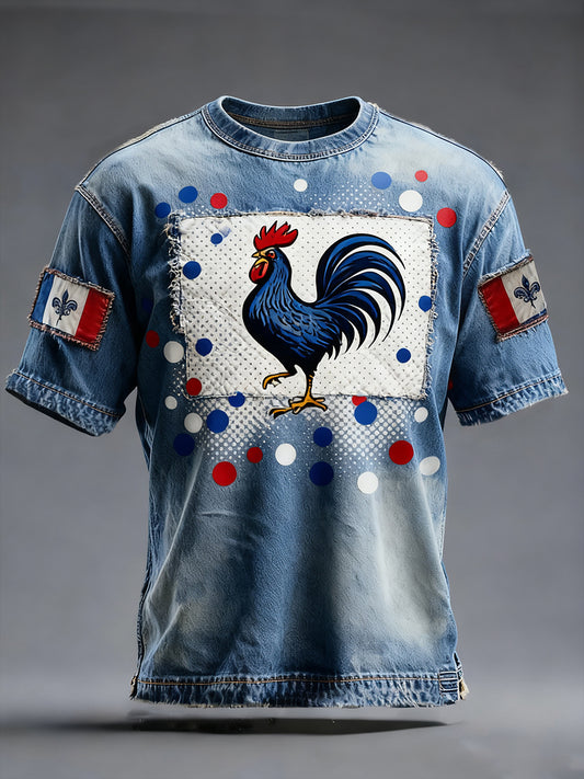 T-shirt décontracté Drapeau français Ricard pour homme