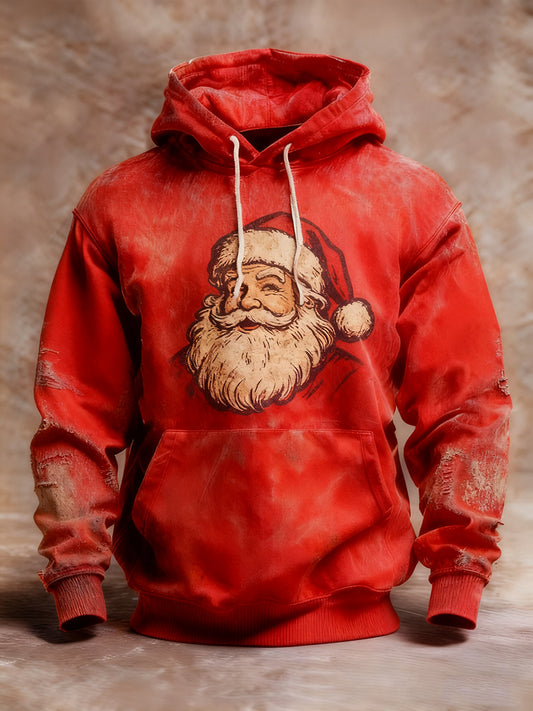 Sweat à capuche Vintage Santa Claus Homme