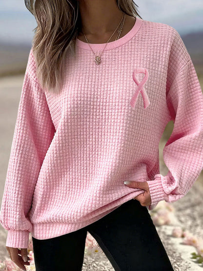 Sweatshirts Femme Rose Ruban Conscience du Cancer du Sein