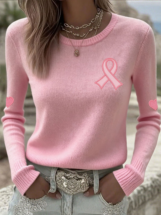 Hauts ruban roses de la conscience de cancer du sein des femmes