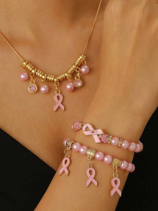 Sensibilisation au cancer du sein Accessoires ruban rose pour femmes