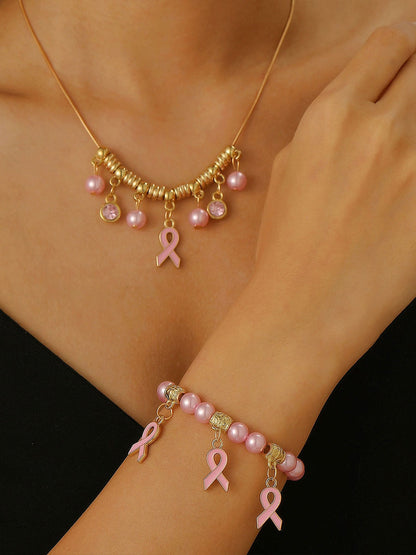 Sensibilisation au cancer du sein Accessoires ruban rose pour femmes