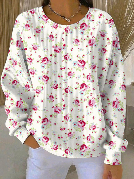 Sweatshirt Décontracté Femme Rose Imprimé Cancer Du Sein