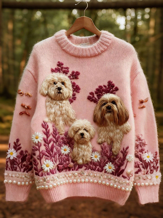 Hauts à imprimé chiens mignons pour femmes