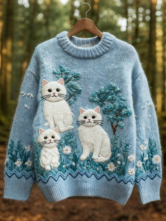 Hauts mignons d'impression de chats des femmes