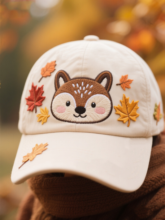 Chapeau imprimé animaux d'automne unisexe