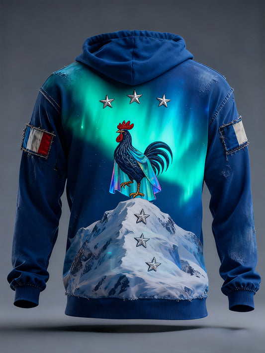 Sweat à capuche décontracté Vintage French Flag Ricard pour homme