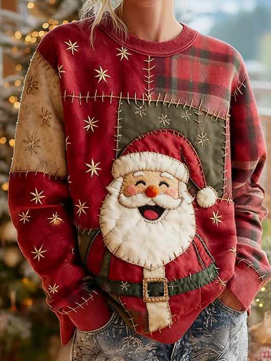 Sweat-shirt Art Père Noël Femme