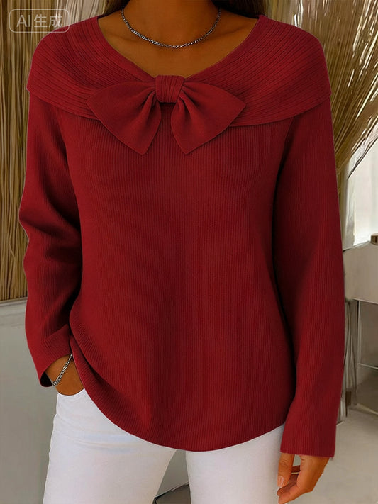 Tops à col papillon de Noël pour femmes