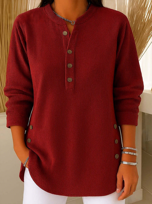 Sweatshirts décontractés de couleur unie de Noël pour femmes
