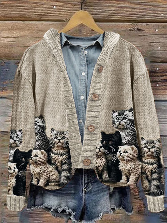 Cardigan imprimé animal pour femmes