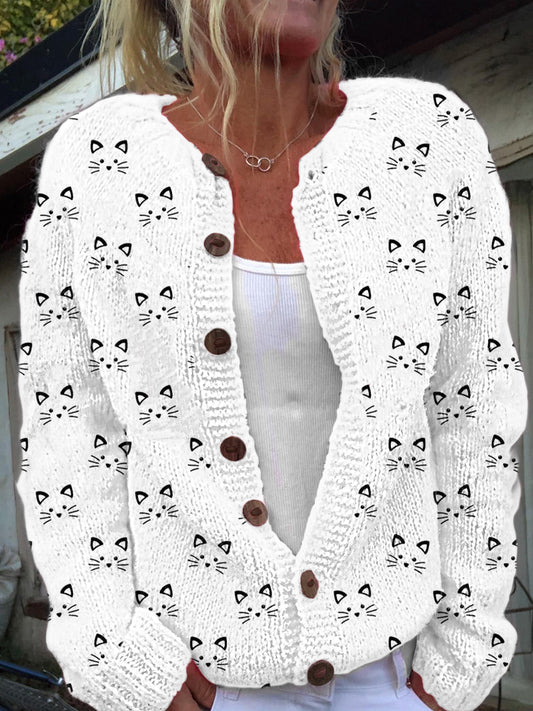 Veste Femme Imprimé Animal Style Cardigan