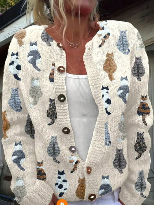Cardigan imprimé animal pour femmes