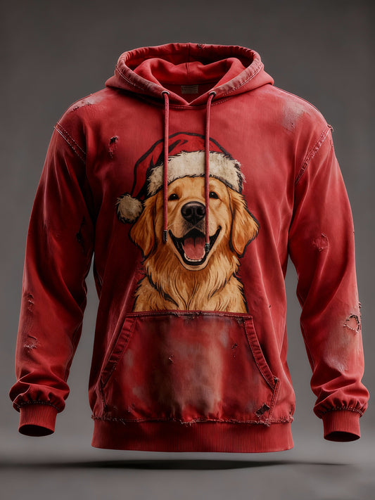 Hoodies de Noël Golden Retriever Homme