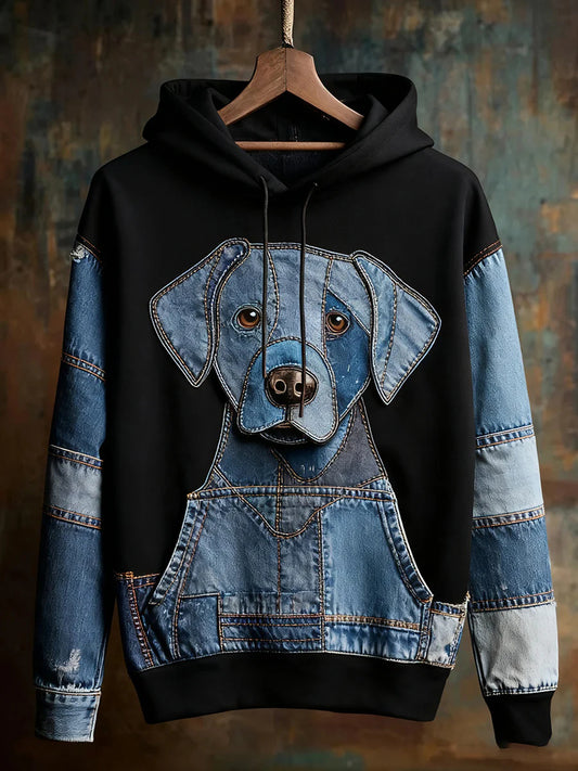 Hoodies à imprimé chien pour femmes