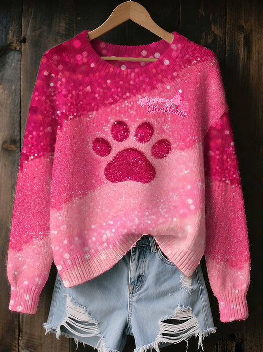 Pull Femme Souvenir Imprimé Art de Noël