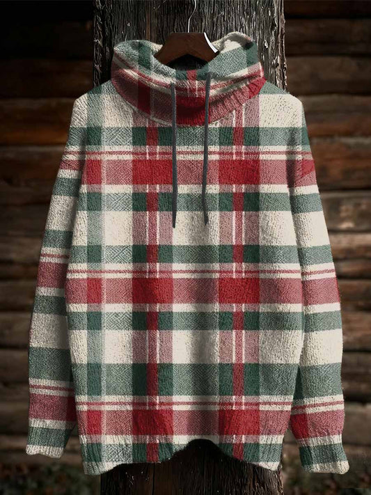 Sweat-shirt à capuche décontracté imprimé de Noël