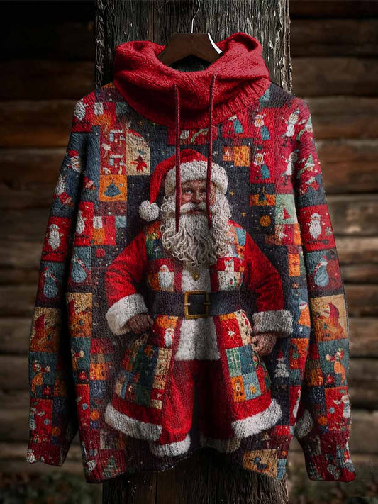 Sweat-shirt à capuche décontracté imprimé de Noël