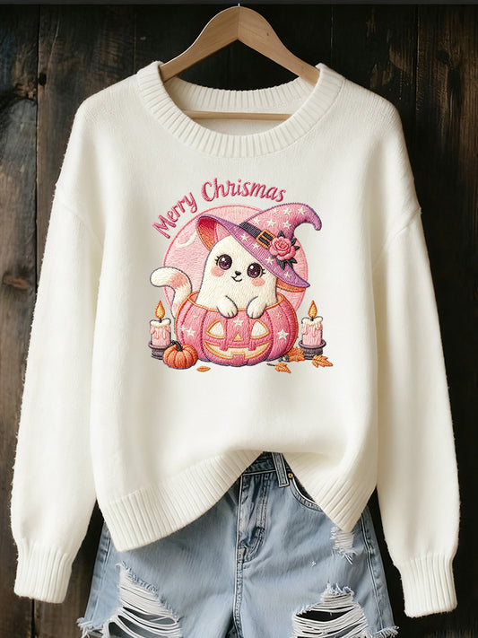 Pull Femme Souvenir Imprimé Art de Noël